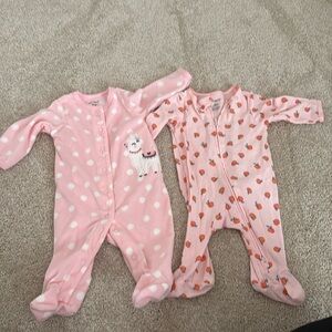 2 Carters 3M onsies in excellent condition!